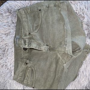 Army green shorts